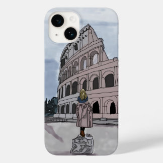 Meisje staat voor het Colosseum. Case-Mate iPhone 14 Hoesje