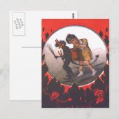 Meisje steelt appel van Krampus Briefkaart (Voorkant / Achterkant)