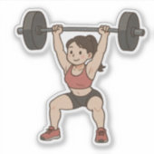 Meisje sterk! sticker (Voorkant)