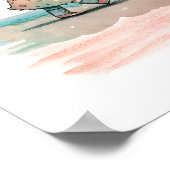 Meisje Sterren Waterverf Kwekerij Wall Art Poster (Hoek)