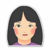 Meisje Sticker (Voorkant)