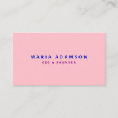 Meisje Stijlvol Roze Oprichter CEO President Visitekaartje (Voorkant)