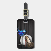 meisje stilletos , martini cocktailparty bagagelabel (Voorkant verticaal)