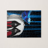 meisje stilletos , martini cocktailparty legpuzzel (Horizontaal)