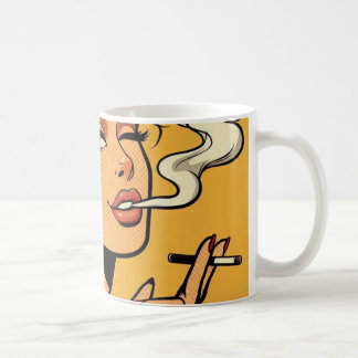 Meisje Stoner | Stripboek pop art | Rokers verlief Koffiemok