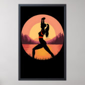 meisje stretching poster (Voorkant)