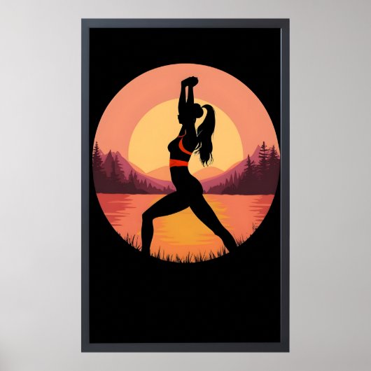 meisje stretching poster (Voorkant)