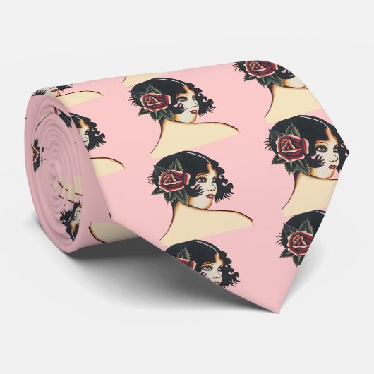 meisje stropdas (Opgerold)