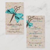  meisje stylist blauw boogschaar klantenkaartje (Voorkant / Achterkant)