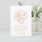 Meisje Summer Beach Baby shower Bedankkaart (Staand voorkant)