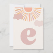 Meisje Sun ONE Hoge Stoel Banner - Letter "E" Kaart (Voorkant)