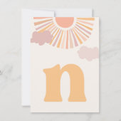 Meisje Sun ONE Hoge Stoel Banner - Letter "N" Kaart (Voorkant)