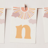 Meisje Sun ONE Hoge Stoel Banner - Letter "N" Kaart