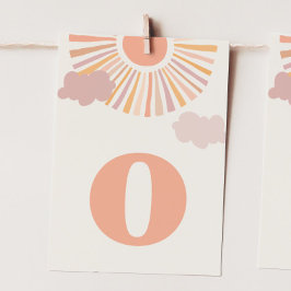 Meisje Sun ONE Hoge Stoel Banner - Letter "O" Kaart