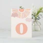 Meisje Sun ONE Hoge Stoel Banner - Letter "O" Kaart (Staand voorkant)