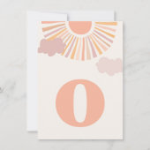Meisje Sun ONE Hoge Stoel Banner - Letter "O" Kaart (Voorkant)