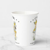 Meisje Sunflowe Safari Dier Baby shower Papieren k Papieren Bekers (Links)