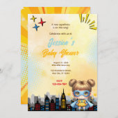 Meisje superheld Baby shower Kaart (Voorkant / Achterkant)