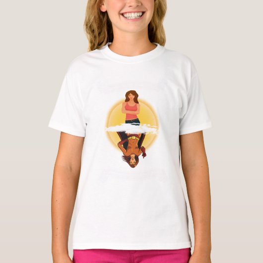 Meisje/superheld "Hoe je me ziet" Kinder Raglan T- T-shirt (Voorkant)