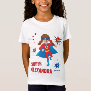 Meisje Superheld Sensationele verjaardag Kleurrijk T-shirt