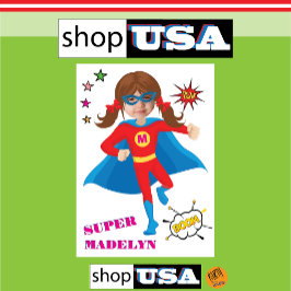 Meisje Superheld Vliegen 💥 Verjaardagsfoto Kaart