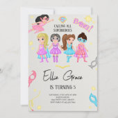 Meisje Superheroes Kaart (Voorkant)