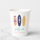 Meisje Surfboard Beach verjaardag Papieren Bekers (Voorkant)