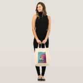 Meisje surfen bij zonsondergang tote bag (Voorkant (model))