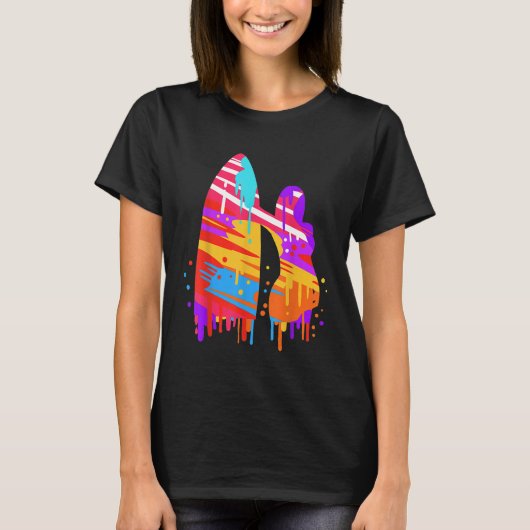 Meisje Surfen Surfer Surf Gift T-shirt (Voorkant)