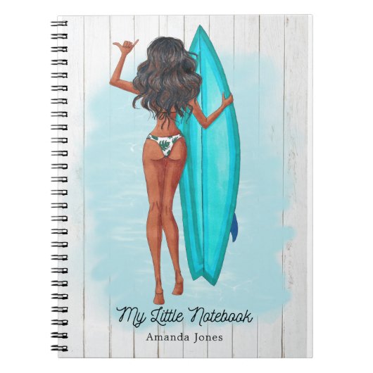 Meisje Surfer Notitieboek (Voorkant)
