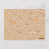 Meisje surft big wave met dolfijnen briefkaart (Achterkant)