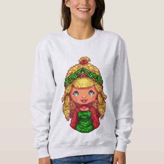 Meisje Sweatshirt Kerstmeisje (Voorkant)