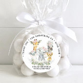 Meisje Sweet Safari Baby shower Ronde Sticker