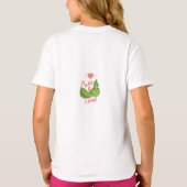 Meisje T Shirt bericht "Peas & Love" (Achterkant)