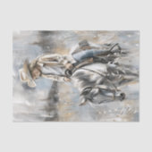 Meisje te Paard Western Scene Decoupage Tissuepapier (Voorkant)