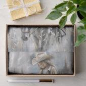 Meisje te Paard Western Scene Decoupage Tissuepapier (Geschenk)