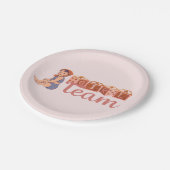 meisje team babyshower papieren bordje (Gekanteld)