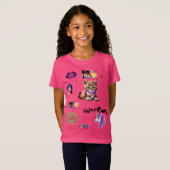 Meisje Team Kitten Unicorn Sunset Design T-shirt (Voorkant volledig)