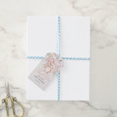Meisje Teddy Bear Ballonnen Bedankt Baby shower Cadeaulabel (Met Touw)