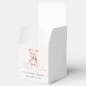 Meisje Teddy Bear Dank je Baby shower Bedankdoosjes (Geopend)