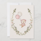 Meisje Teddy Bear, we kunnen Baby shower afwachten Kaart (Achterkant)