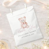 Meisje teddybeer bedankt babyshower bedankzakje (Geknipt)