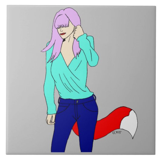 meisje tegeltje (Voorkant)