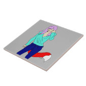 meisje tegeltje (Zijkant)