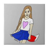 meisje tegeltje (Voorkant)