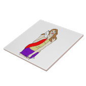 meisje tegeltje (Zijkant)