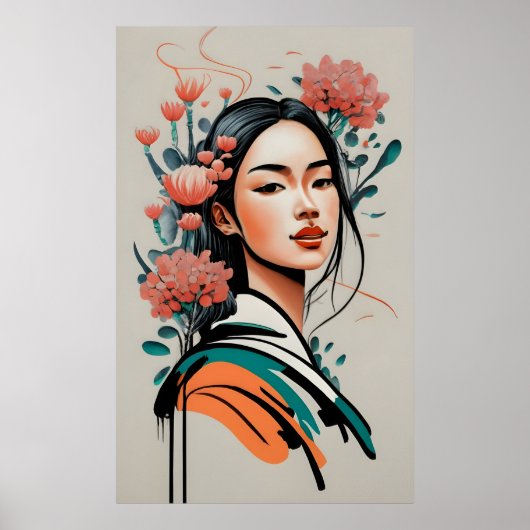 meisje tekening poster (Voorkant)