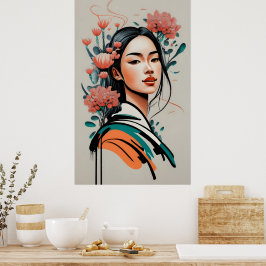 meisje tekening poster