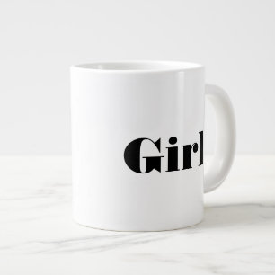 Meisje Tekst Naam met Blok Kleur Tekst Specialitei Grote Koffiekop