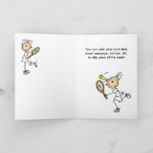 Meisje Tennisspeler  Kaart (Binnen)